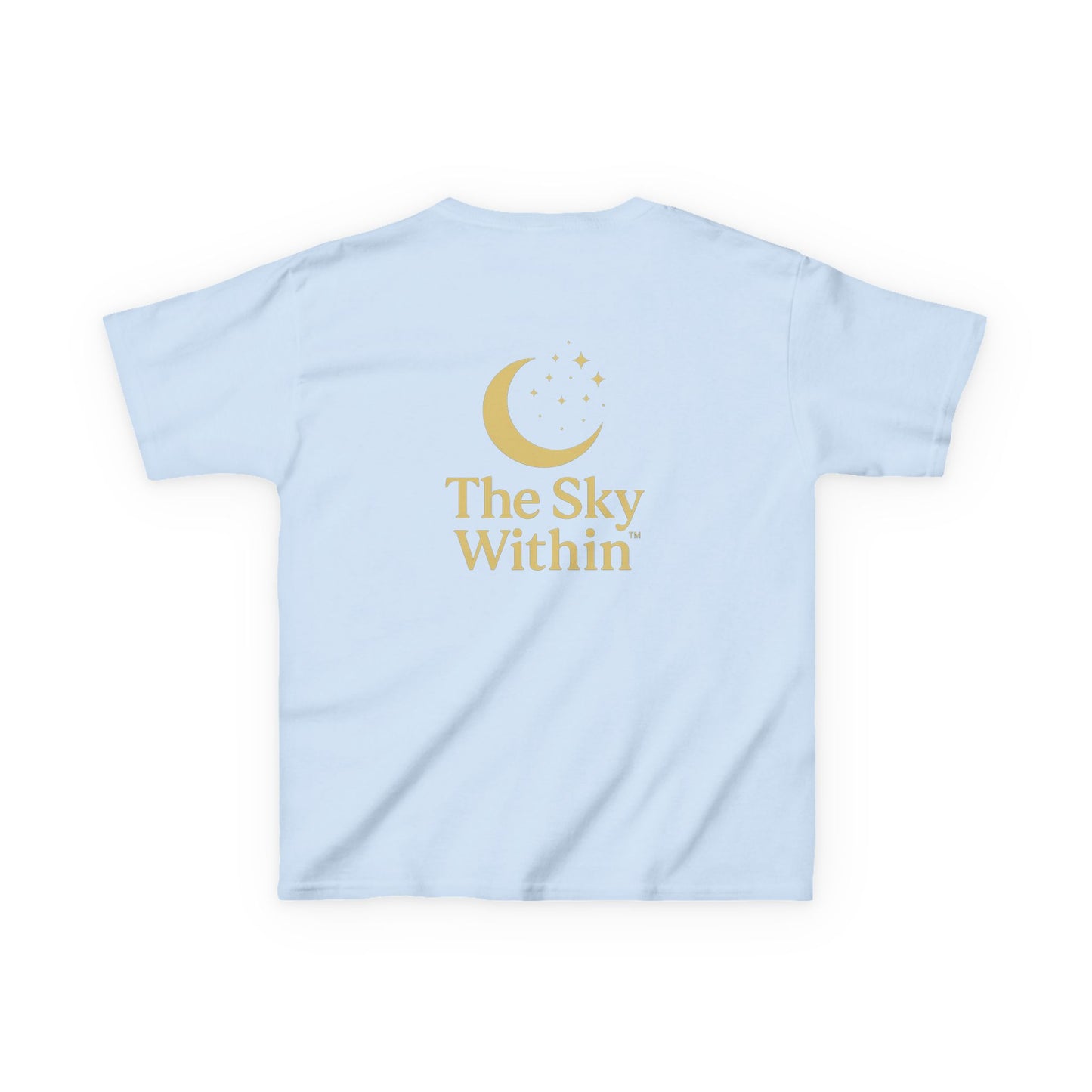 Kids Inspirational Tee, The Sky Within, Celestial Kids Shirt, Moon Graphic Tee, Cozy Cotton T-Shirt, Gift for Young Dreamers