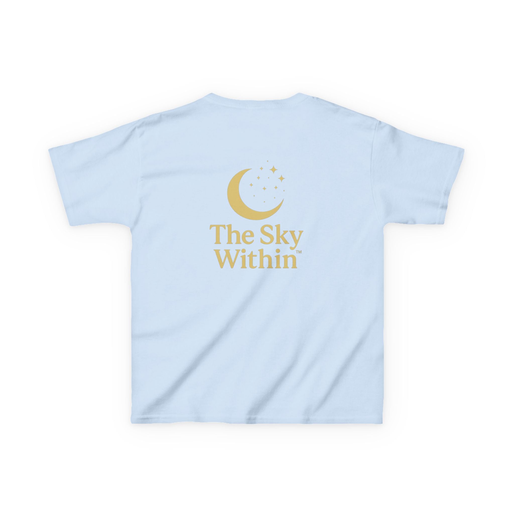 Kids Inspirational Tee, The Sky Within, Celestial Kids Shirt, Moon Graphic Tee, Cozy Cotton T-Shirt, Gift for Young Dreamers