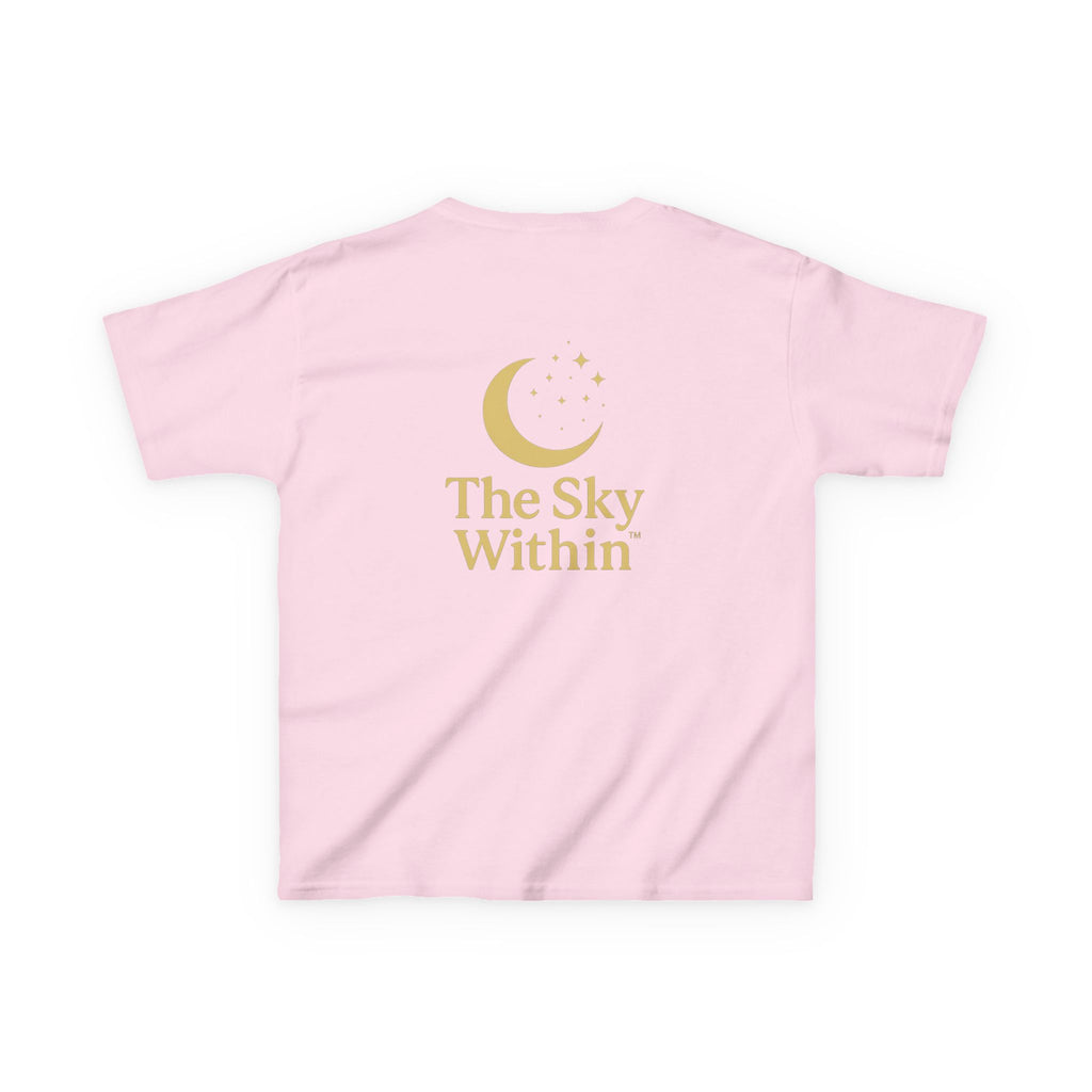 Kids Inspirational Tee, The Sky Within, Celestial Kids Shirt, Moon Graphic Tee, Cozy Cotton T-Shirt, Gift for Young Dreamers
