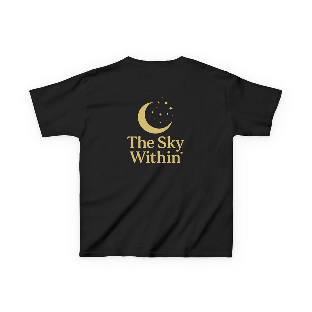 Kids Inspirational Tee, The Sky Within, Celestial Kids Shirt, Moon Graphic Tee, Cozy Cotton T-Shirt, Gift for Young Dreamers
