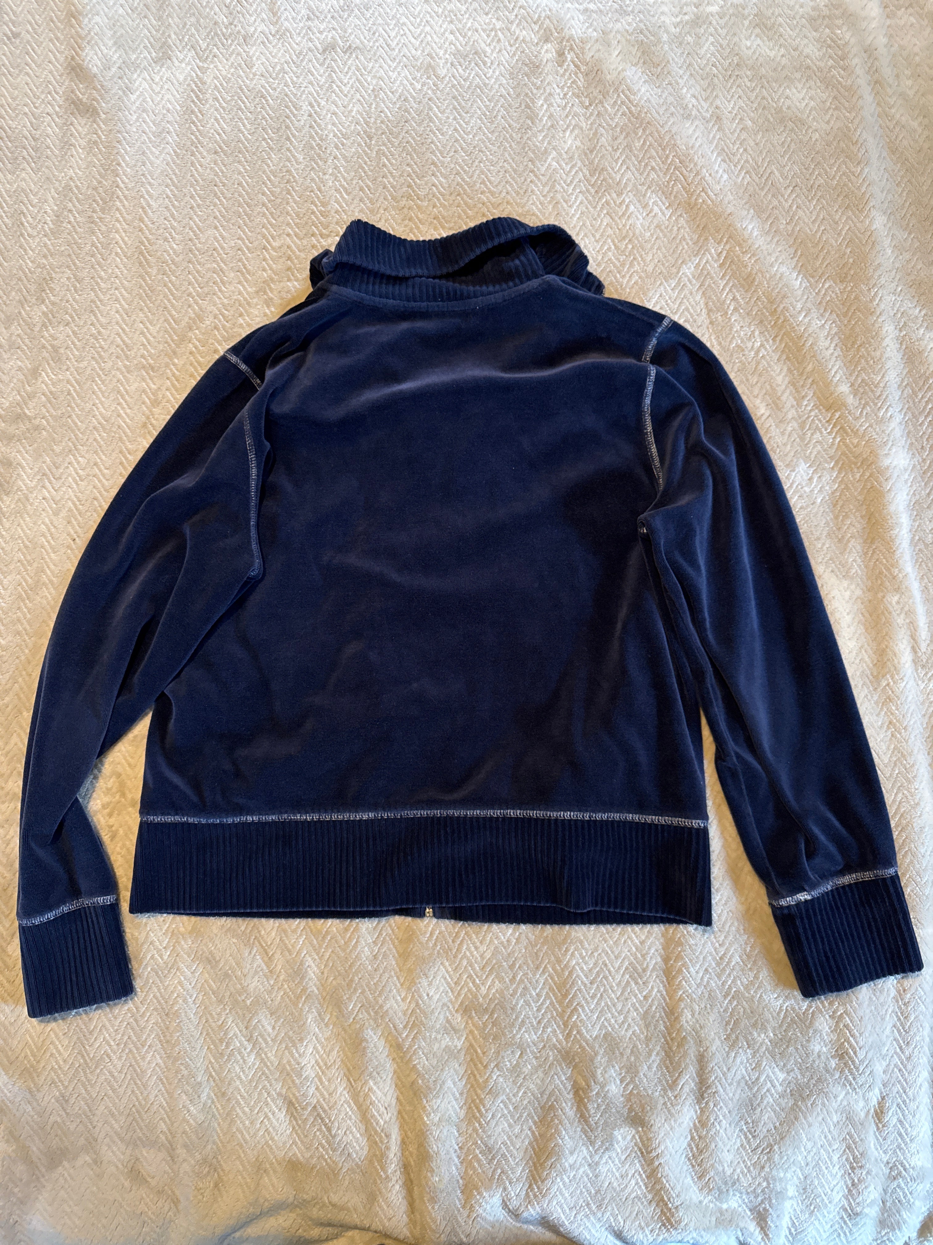 Jones New York Sport Jacket – Women’s Vintage Navy Velour, Size Large 22" L